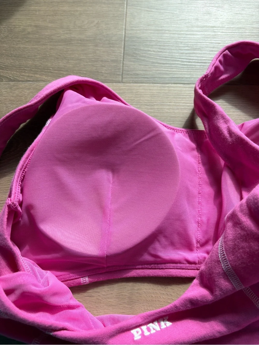 PINK Sports Bra Hot Pink Crop Top size XL